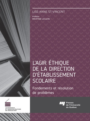 cover image of L'agir éthique de la direction d'établissement scolaire